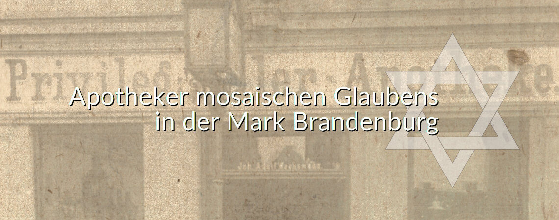 Bald erhältlich: Apotheker mosaischen Glaubens in der Mark Brandenburg - von Paul Biela