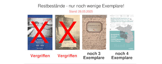 Zwei Bücher über Küstrin-Kietz sind ausverkauft
