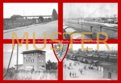 Maxi-Ansichtskarte Küstrin - Bahnhof Kietz DDR